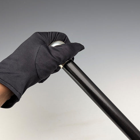 1926年 英国ヴィンテージ 紳士用 純銀製 丸ハンドル ステッキ 杖 90cm